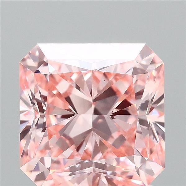 Square Radiant Fancy Vivid Pink Lab-grown Diamond 2ct VS1 loose diamond