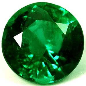 Round Green Emerald 0.66ct loose gemstone