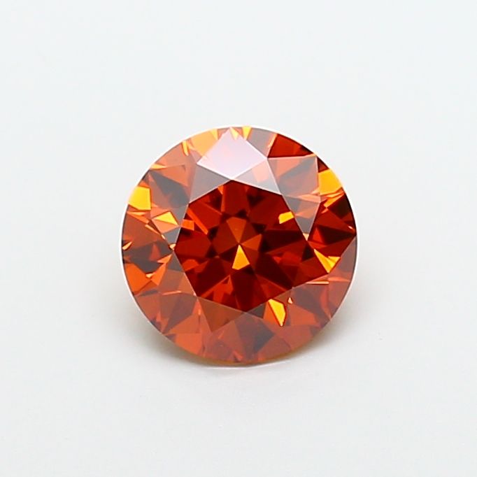 Round Fancy Vivid Orange Lab-grown Diamond 2ct VS1 loose diamond