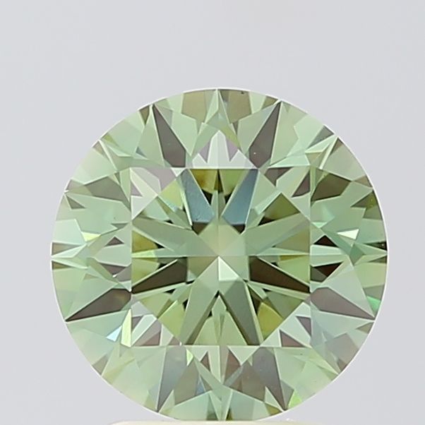 Round Fancy Vivid Green Lab-grown Diamond 2.25ct VS1 loose diamond