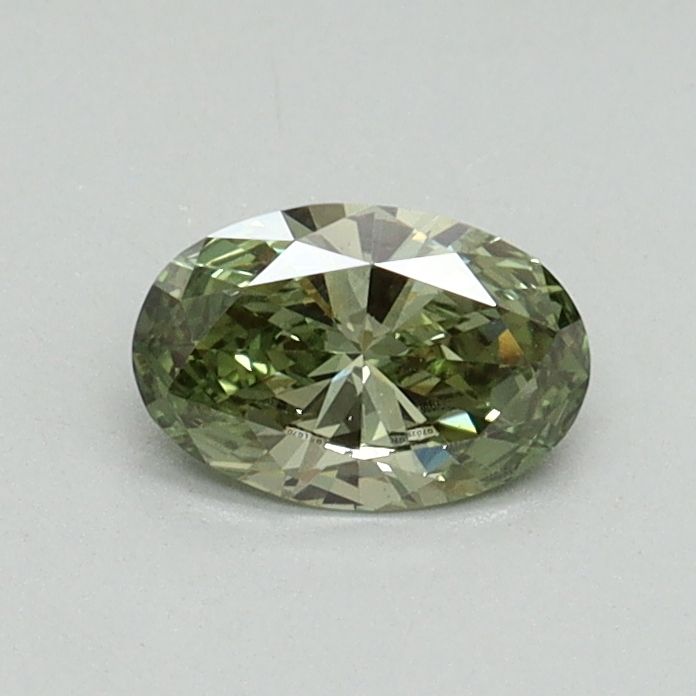 Oval Fancy Vivid Green Lab-grown Diamond 0.35ct VS2 loose diamond