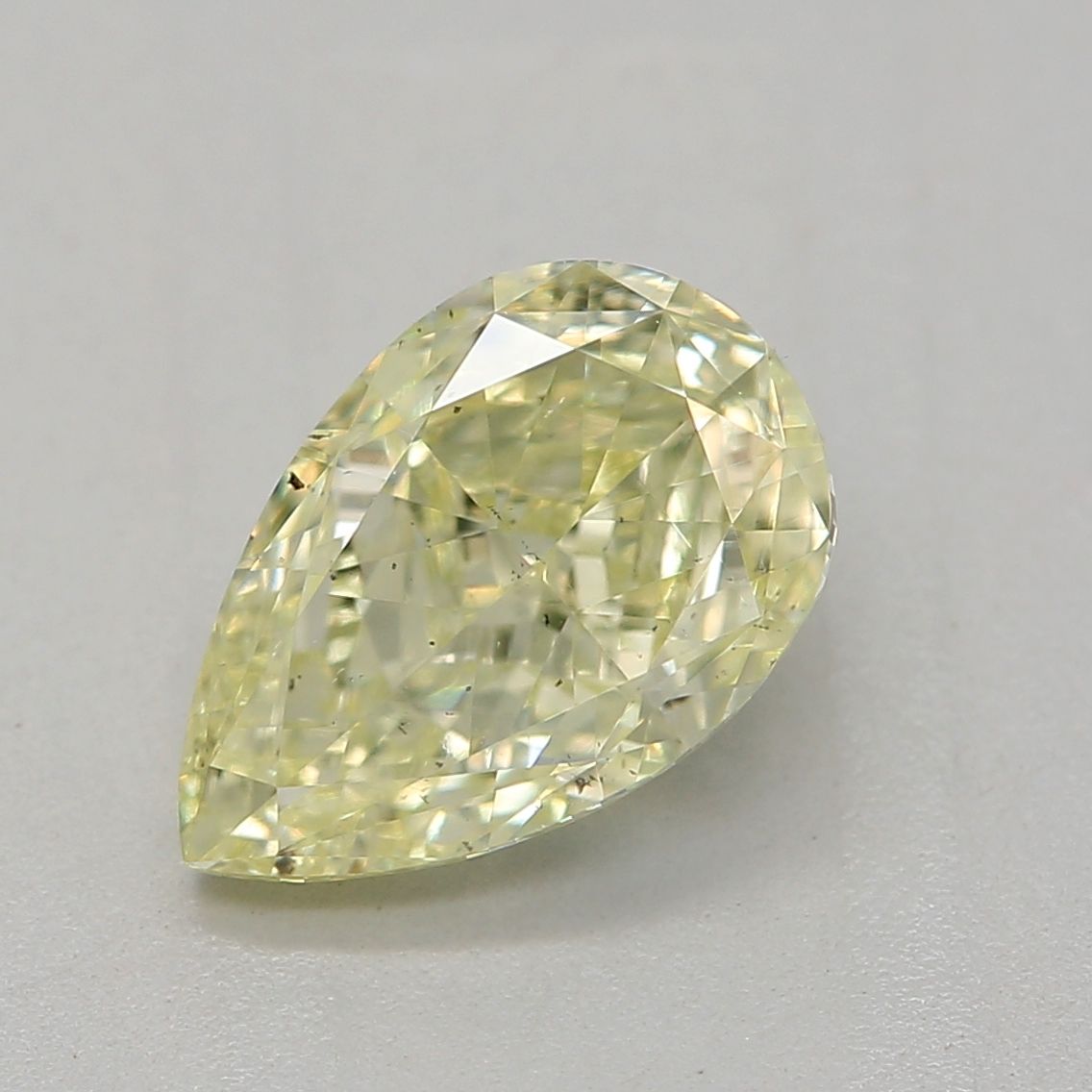 Pear Fancy Light Green Natural Diamond 1.02ct SI1 loose diamond