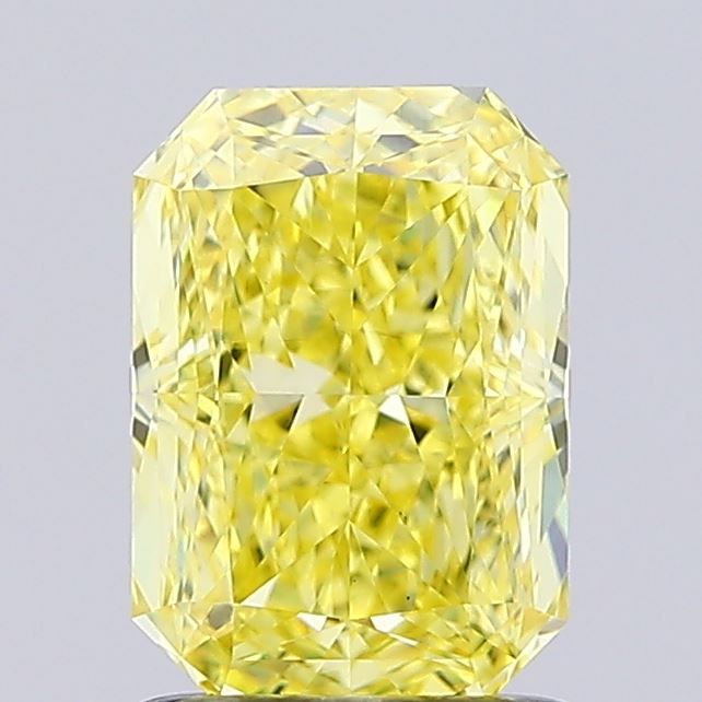 Radiant Fancy Intense Yellow Lab-grown Diamond 1.51ct VS1 loose diamond