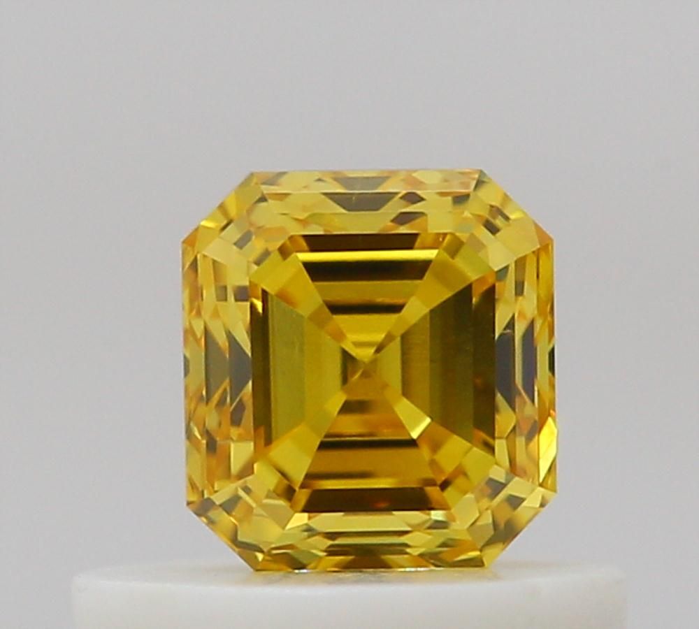 Emerald Fancy Vivid Orangey Yellow Natural Diamond 0.5ct VS2 loose diamond