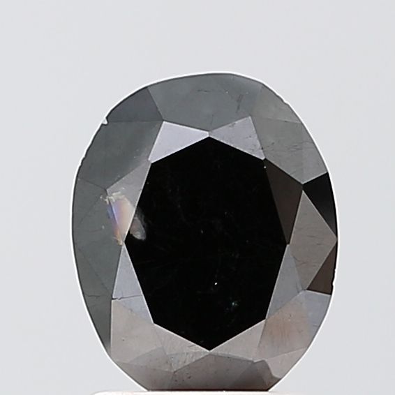 Oval Black Natural Diamond 2.36ct VVS2 loose diamond