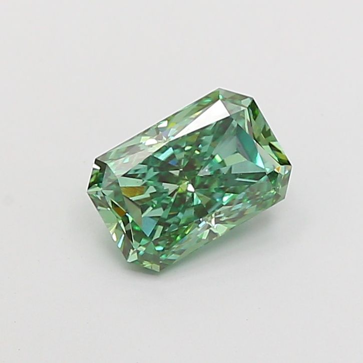 Radiant Fancy Vivid Green Lab-grown Diamond 1.52ct VS1 loose diamond