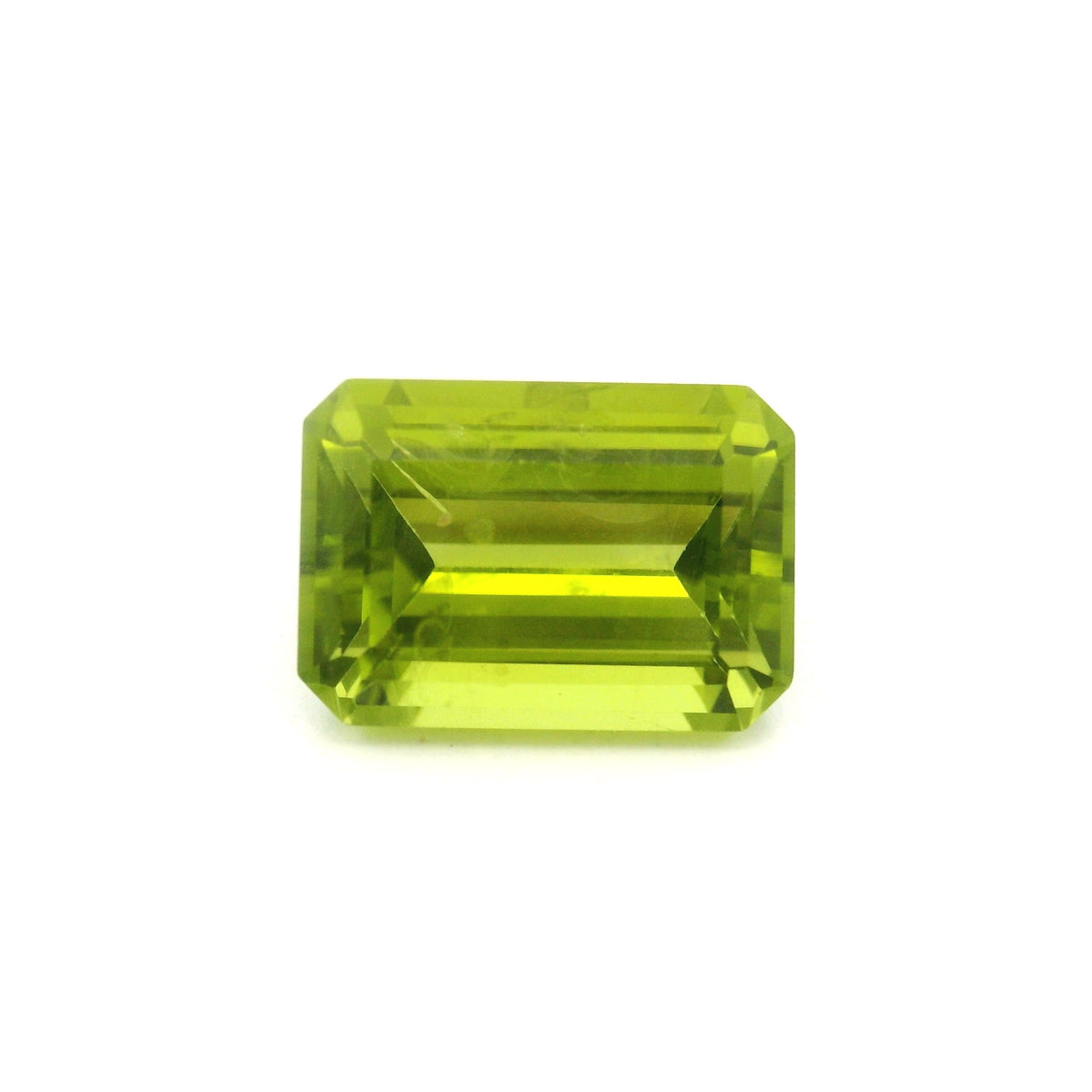 Octagonal Green Peridot 4.51ct loose gemstone