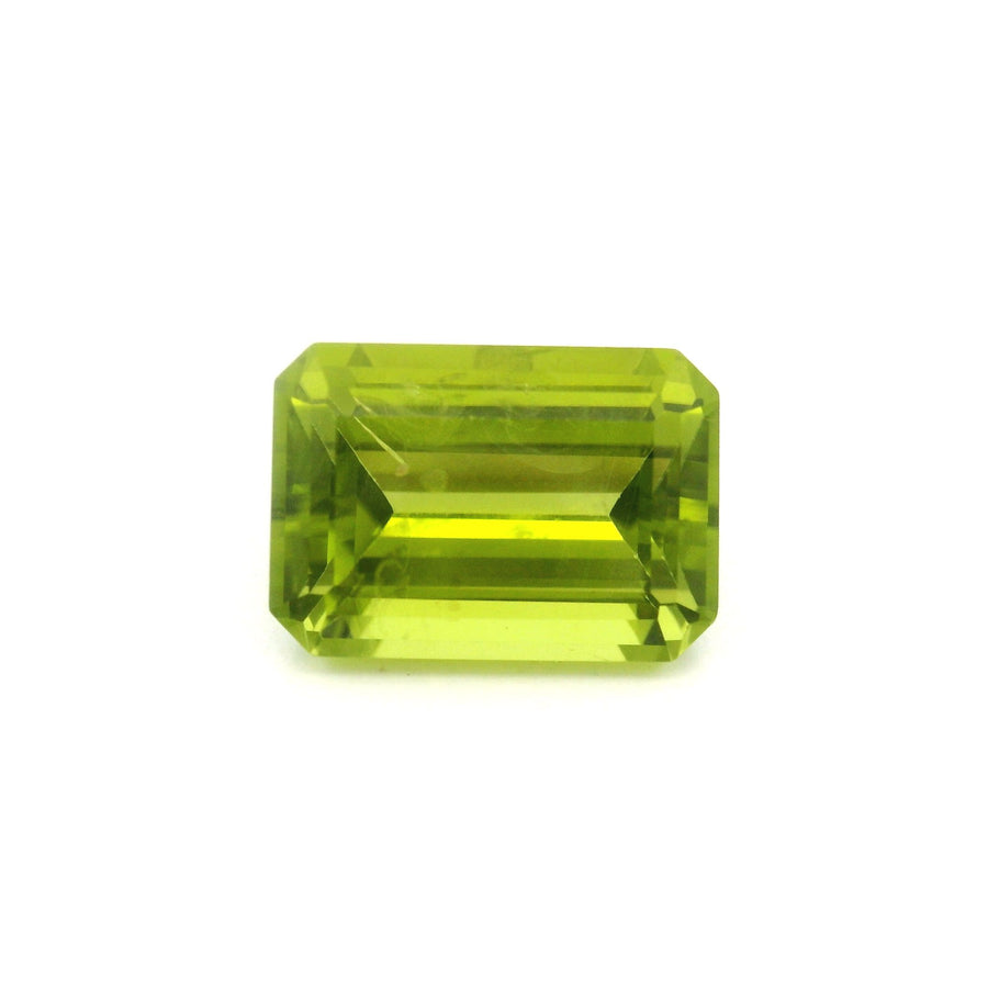 Octagonal Green Peridot 4.51ct loose gemstone