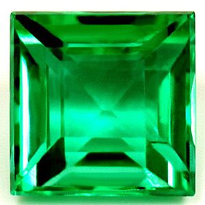 Square Green Emerald 1ct loose gemstone