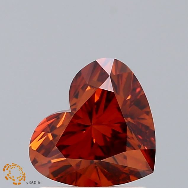 Heart Fancy Deep Orange Lab-grown Diamond 1.29ct VVS2 loose diamond