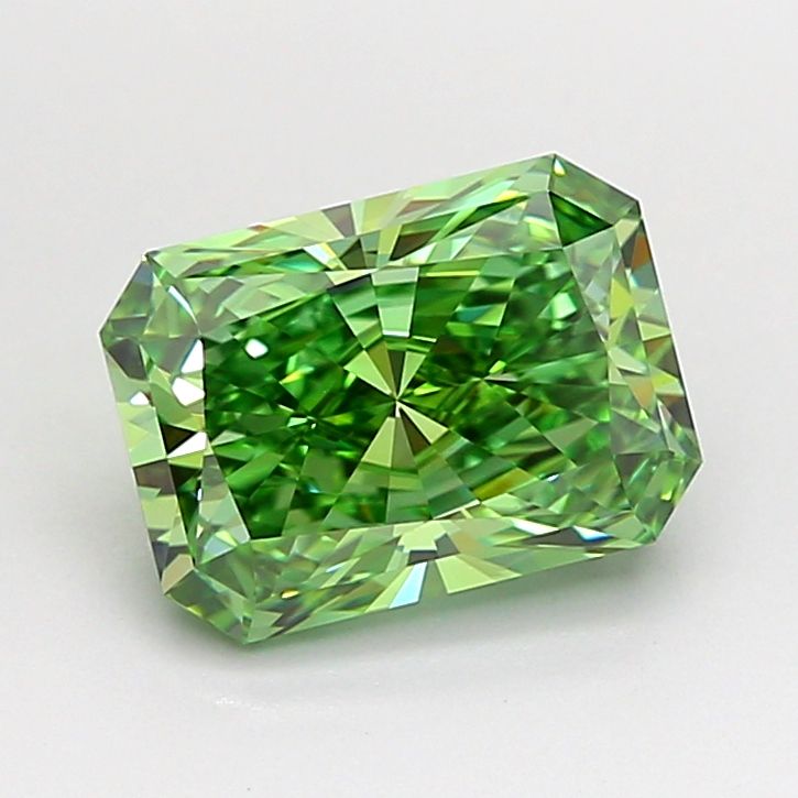 Radiant Fancy Vivid Green Lab-grown Diamond 2.01ct VVS2 loose diamond