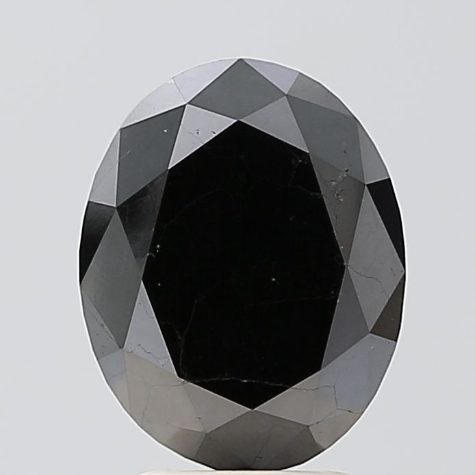 Oval Black Natural Diamond 3.52ct VS2 loose diamond