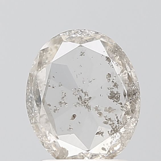 Oval Salt And Pepper Lab-grown Diamond 1.25ct I2 loose diamond