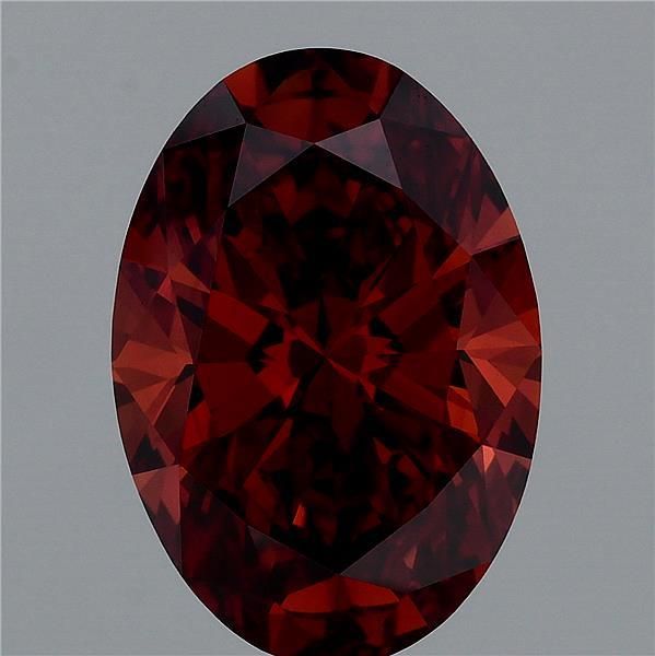 Oval Fancy Deep Orange Lab-grown Diamond 3.58ct VVS2 loose diamond