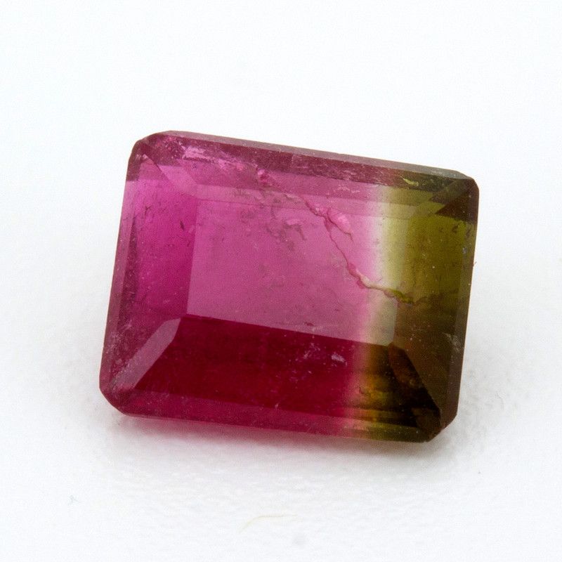 Emerald Bi_color Tourmaline 1.21ct loose gemstone