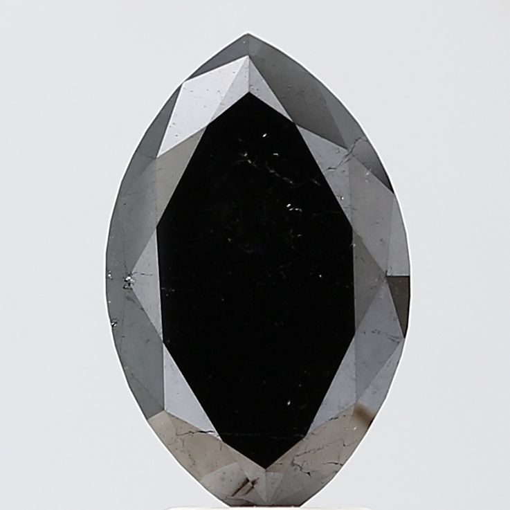 Marquise Black Natural Diamond 2.52ct VS1 loose diamond