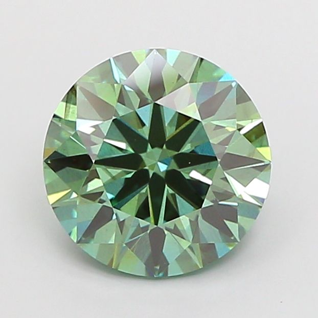 Round Fancy Vivid Green Lab-grown Diamond 1.99ct SI1 loose diamond