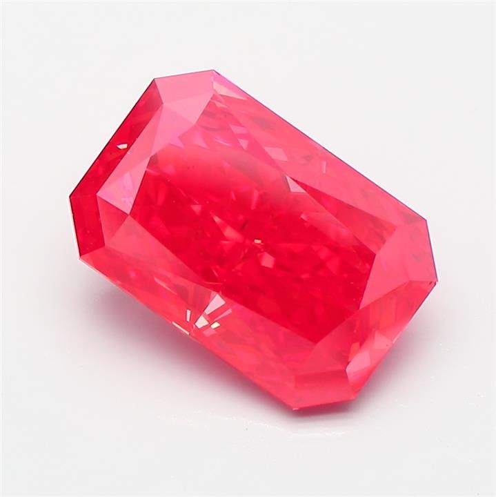 Radiant Fancy Vivid Red Lab-grown Diamond 3.57ct VS2 loose diamond