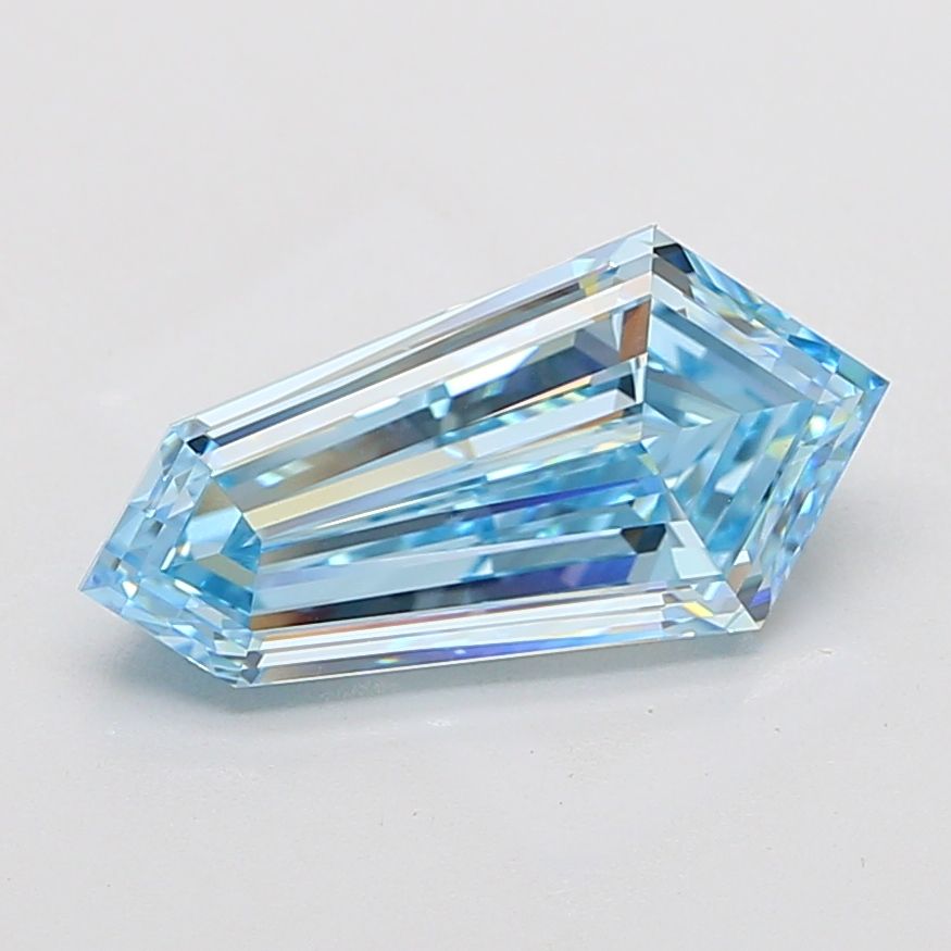 Hexagonal Fancy Vivid Blue Lab-grown Diamond 5.31ct VVS2 loose diamond