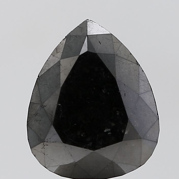 Pear Black Natural Diamond 4.51ct VS2 loose diamond