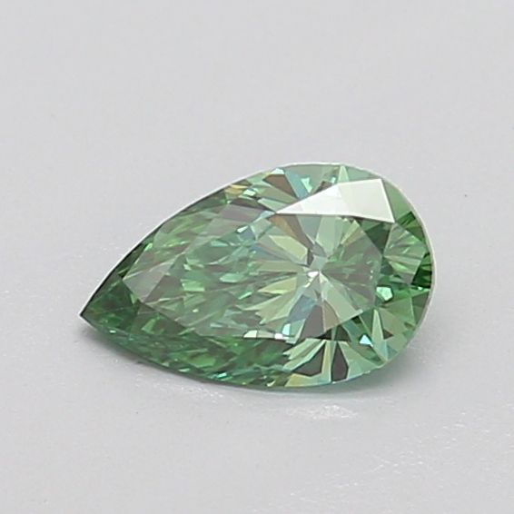 Pear Fancy Vivid Green Lab-grown Diamond 0.38ct VS1 loose diamond