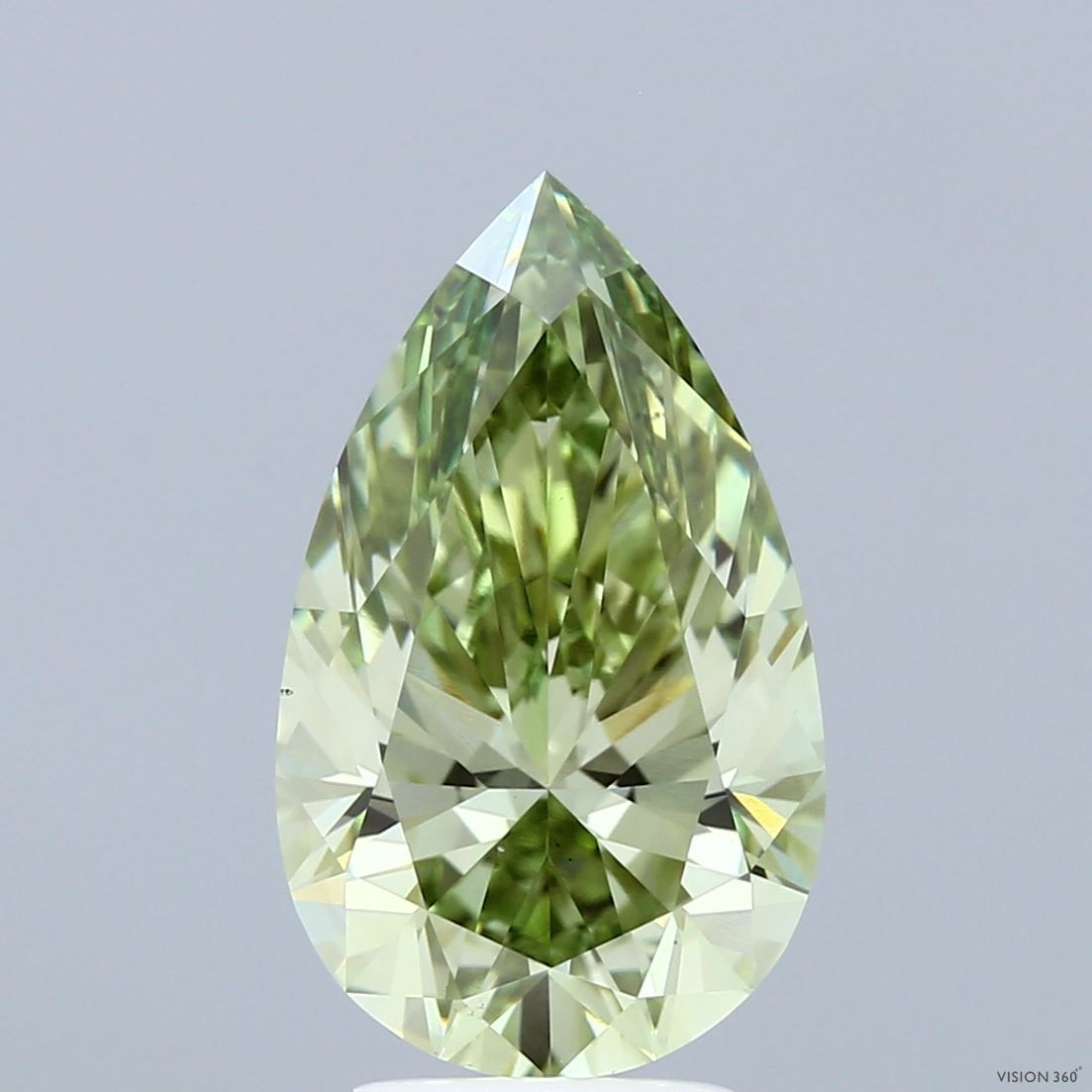 Pear Fancy Vivid Green Lab-grown Diamond 4.04ct VS1 loose diamond