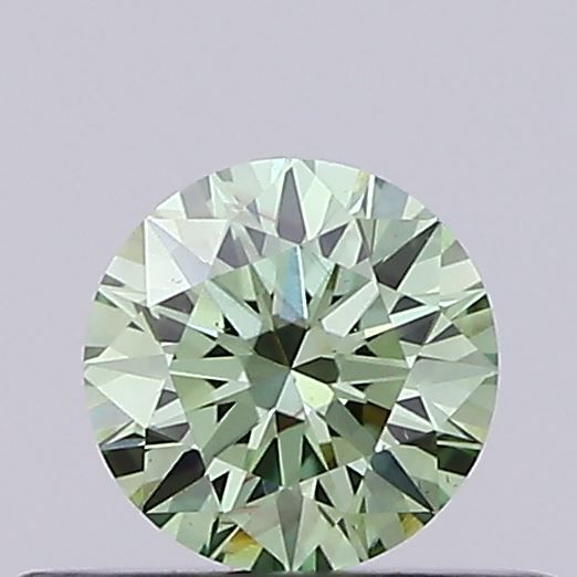 Round Fancy Vivid Green Lab-grown Diamond 0.34ct VS2 loose diamond