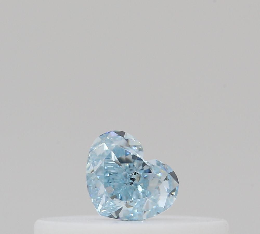 Heart Fancy Intense Green Blue Natural Diamond 0.1ct loose diamond