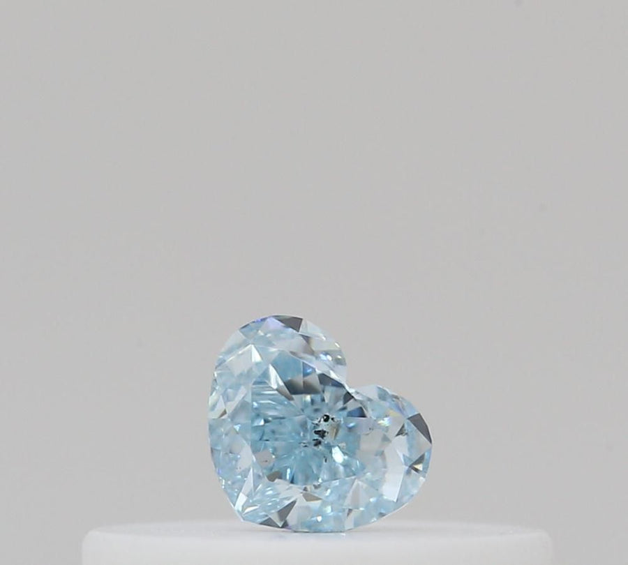 Heart Fancy Intense Green Blue Natural Diamond 0.1ct loose diamond