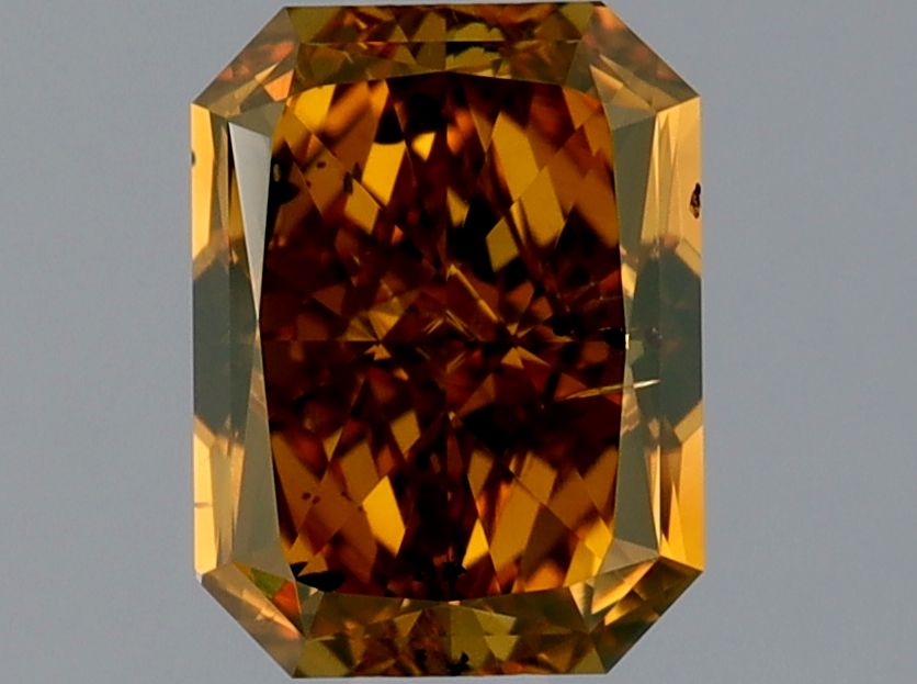 Radiant Fancy Deep Orange Natural Diamond 1.03ct SI2 loose diamond