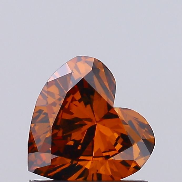 Heart Fancy Deep Orange Lab-grown Diamond 0.68ct VS1 loose diamond