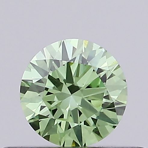 Round Fancy Vivid Green Lab-grown Diamond 0.29ct VS1 loose diamond