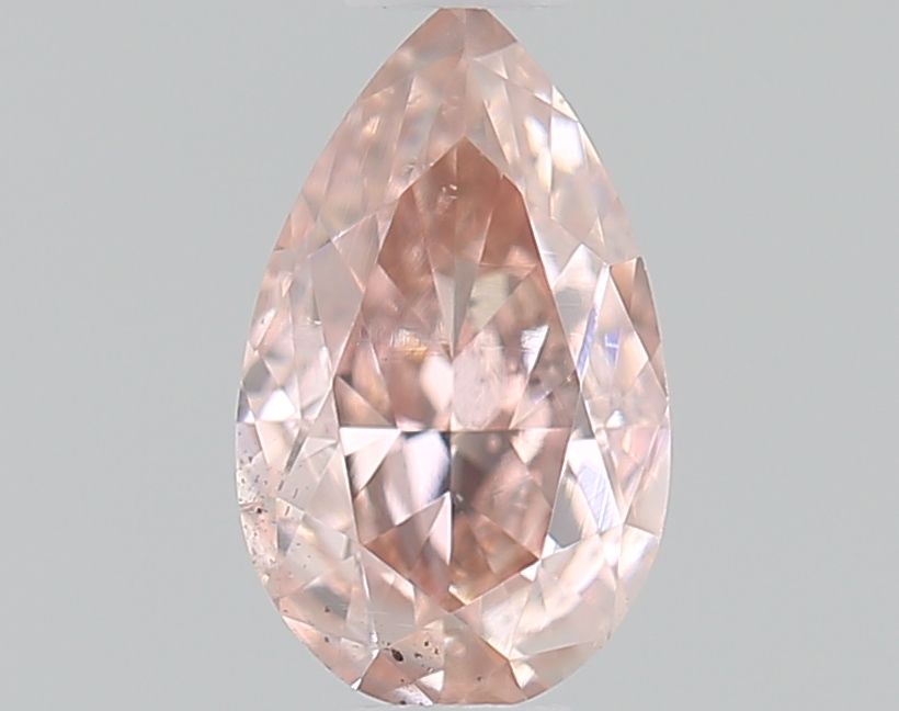 Pear Fancy Brownish Orangey Pink Natural Diamond 0.4ct SI1 loose diamond
