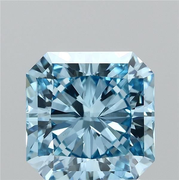 Square Radiant Fancy Vivid Blue Lab-grown Diamond 2.03ct VS1 loose diamond