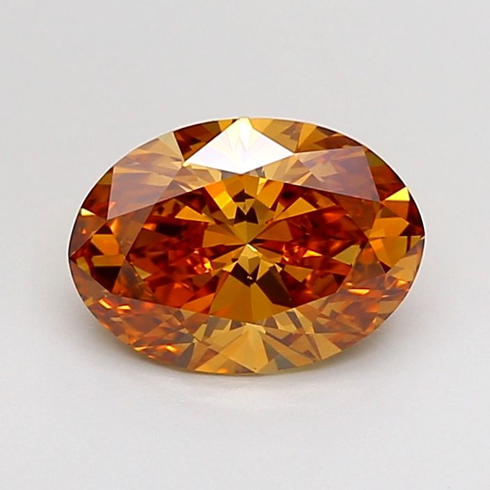 Oval Fancy Orangey Brown Lab-grown Diamond 1.58ct VS1 loose diamond