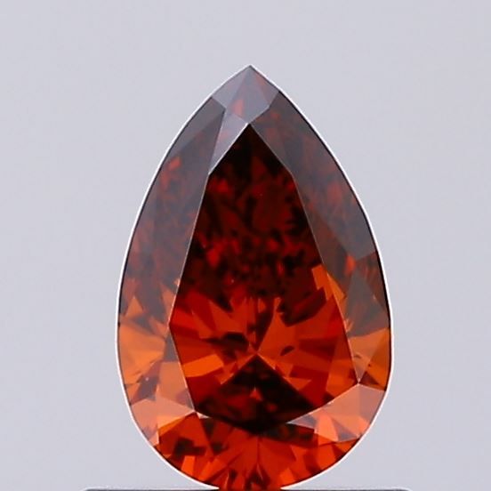 Pear Fancy Deep Orange Lab-grown Diamond 0.56ct VVS2 loose diamond