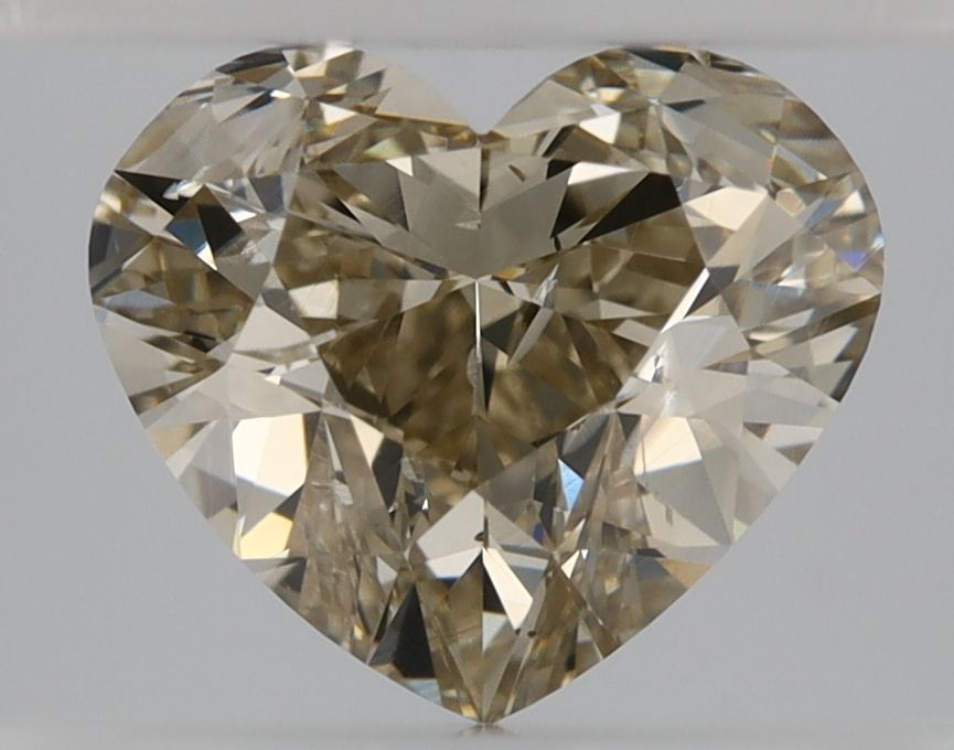 Heart Fancy Yellow Brown Natural Diamond 0.9ct SI2 loose diamond