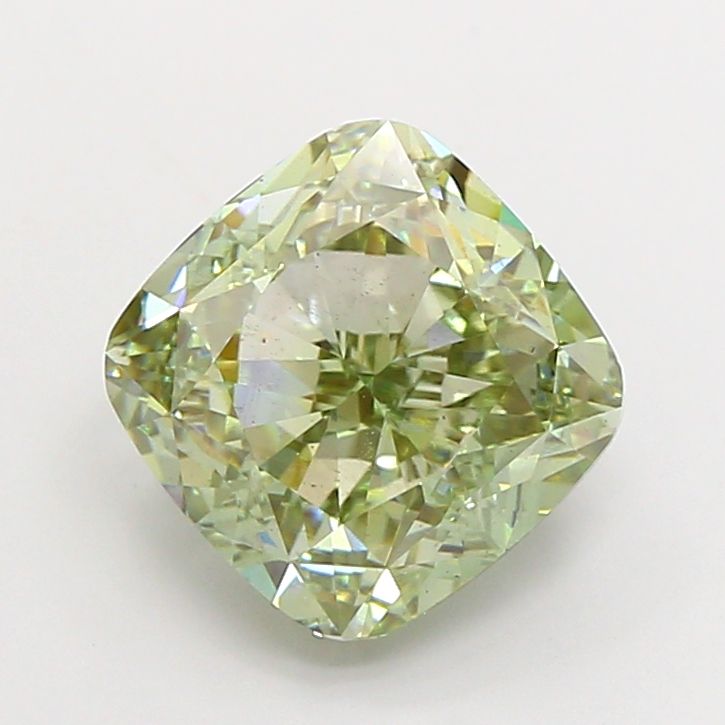 Cushion Fancy Vivid Green Lab-grown Diamond 4.08ct VS1 loose diamond