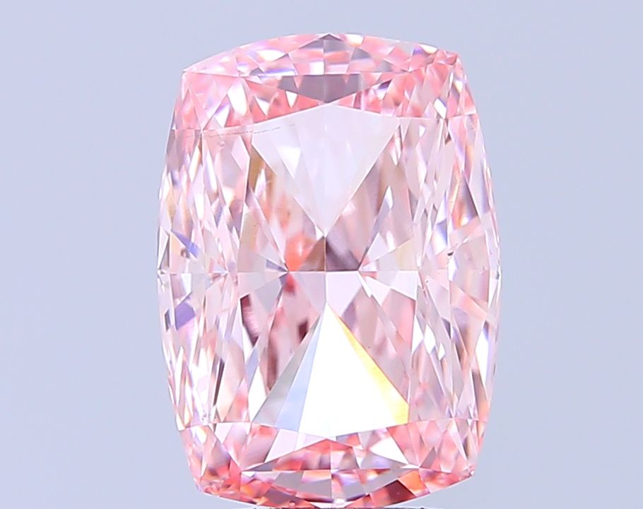 Cushion Fancy Vivid Pink Lab-grown Diamond 4.01ct VS2 loose diamond