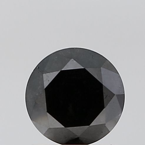 Round Black Natural Diamond 1ct VVS2 loose diamond