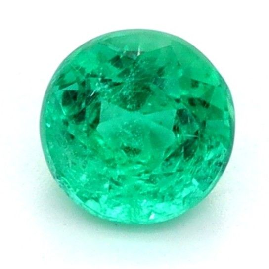 Round Green Emerald 0.25ct loose gemstone