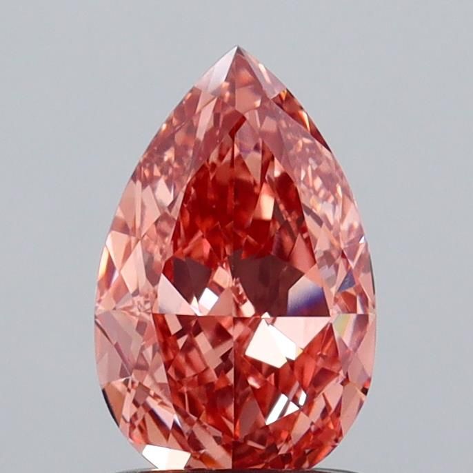 Pear Fancy Pinkish Brown Lab-grown Diamond 1.19ct VS1 loose diamond
