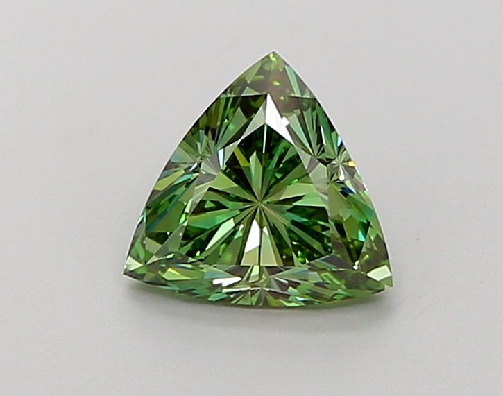 Triangular Fancy Vivid Green Lab-grown Diamond 1.15ct VVS2 loose diamond
