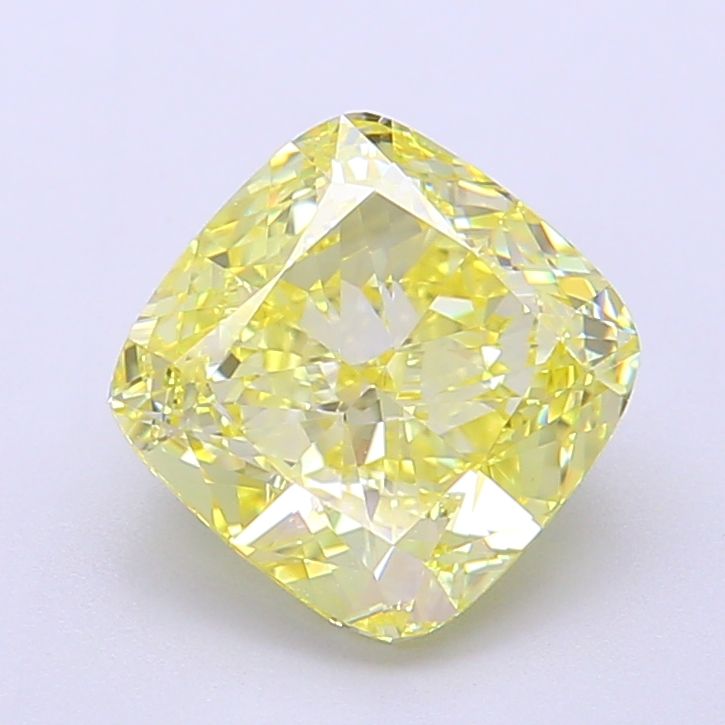 Cushion Fancy Yellow Lab-grown Diamond 2.53ct VS1 loose diamond