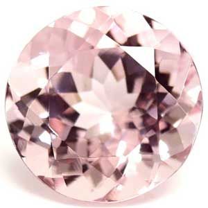 Round Pink Morganite 1.25ct loose gemstone