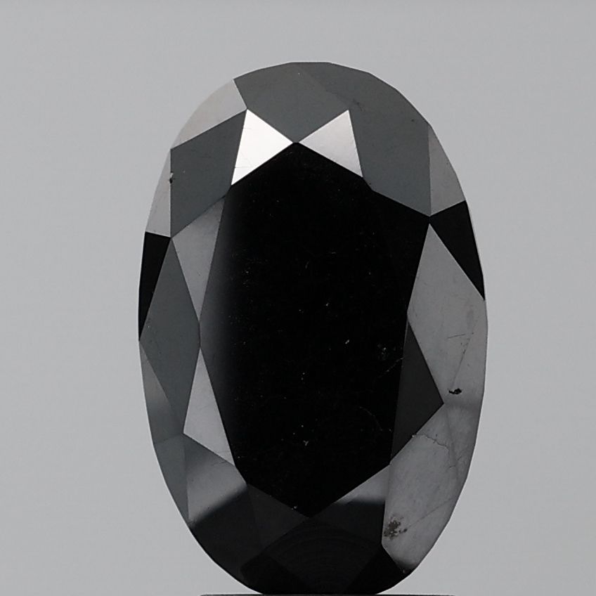 Oval Fancy Black Natural Diamond 3.75ct VS1 loose diamond