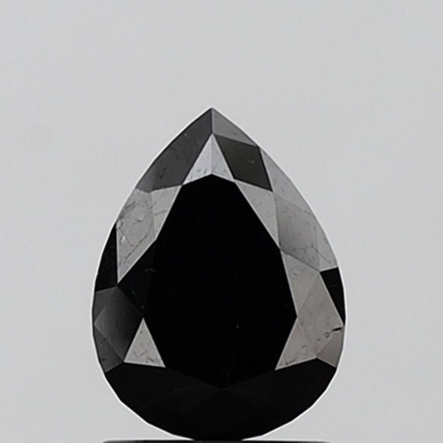 Pear Black Natural Diamond 1.32ct VS2 loose diamond