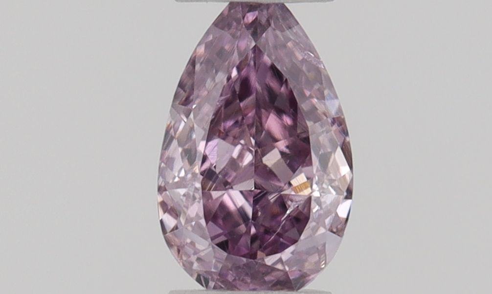 Pear Fancy Deep Purple Pink Natural Diamond 0.11ct loose diamond