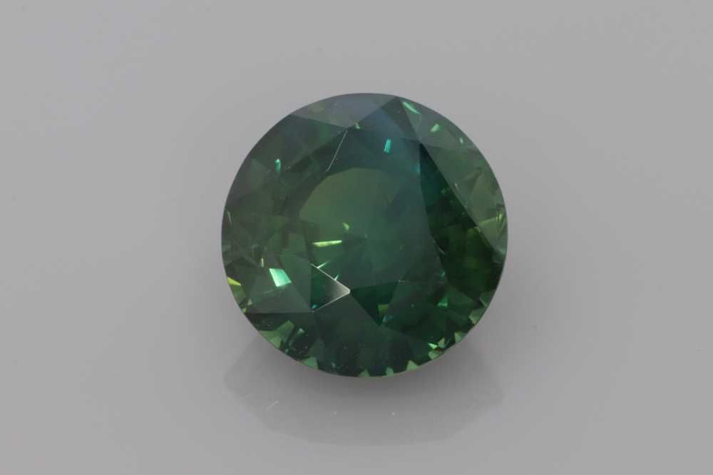 Round Teal Sapphire 4.02ct loose gemstone