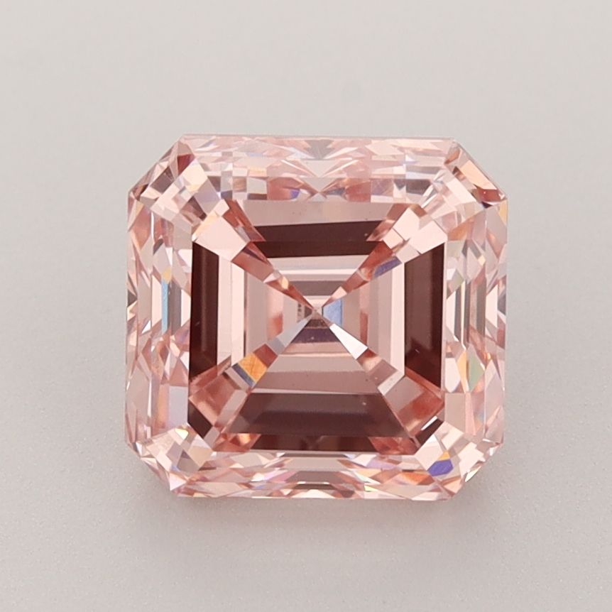 Square Emerald Fancy Intense Pink Lab-grown Diamond 2.69ct VS1 loose diamond